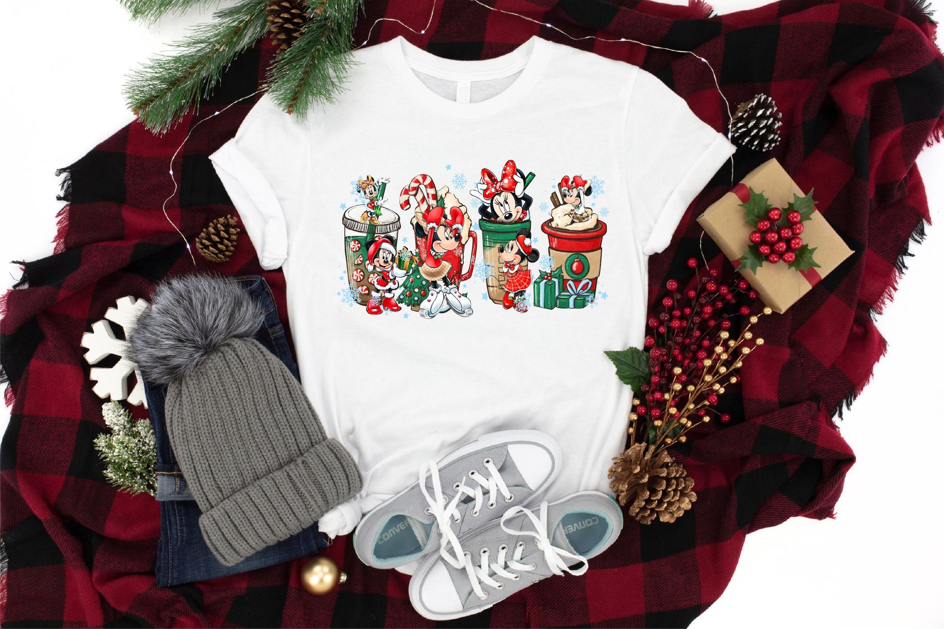 Minnie Christmas Shirt – Cute Christmas Coffee T-Shirt for Holiday Family Trips