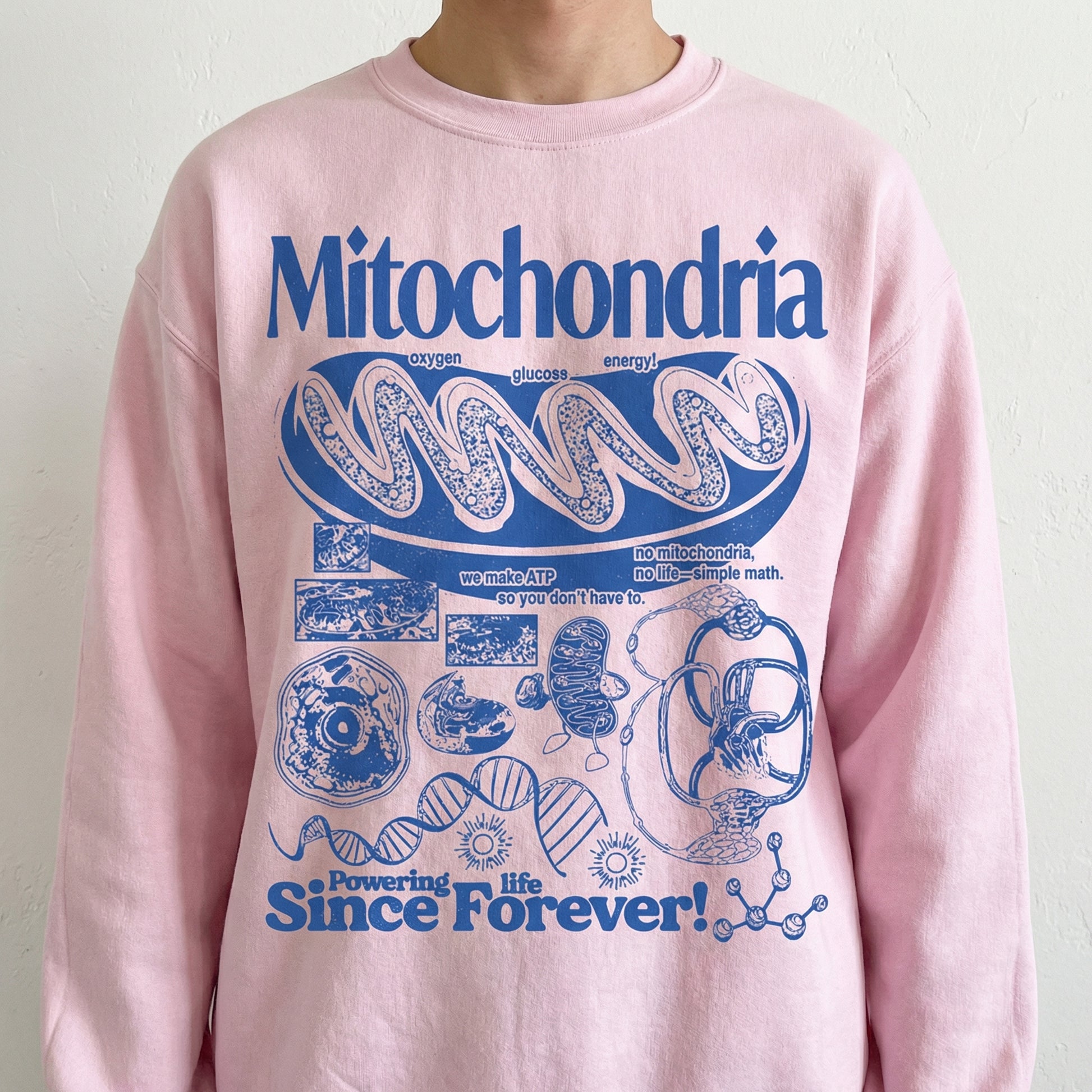 Mitochondria Vintage Science Graphic T-Shirt – Retro Biology Cell Diagram Tee