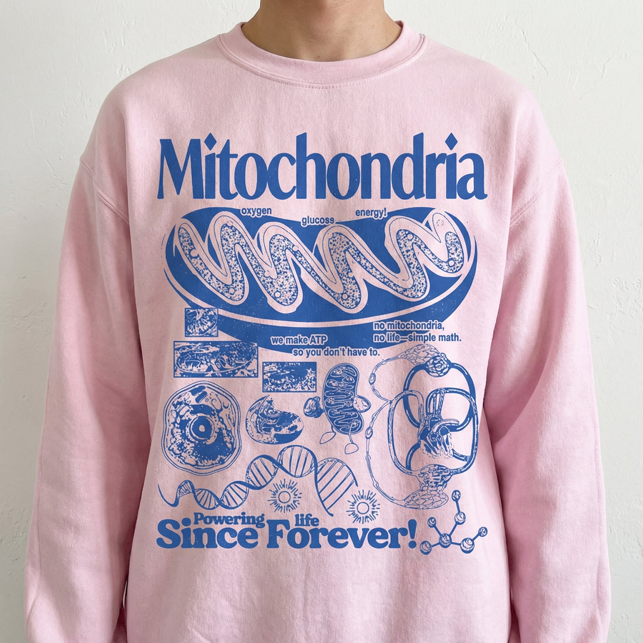 Mitochondria Vintage Science Graphic T-Shirt – Retro Biology Cell Diagram Tee