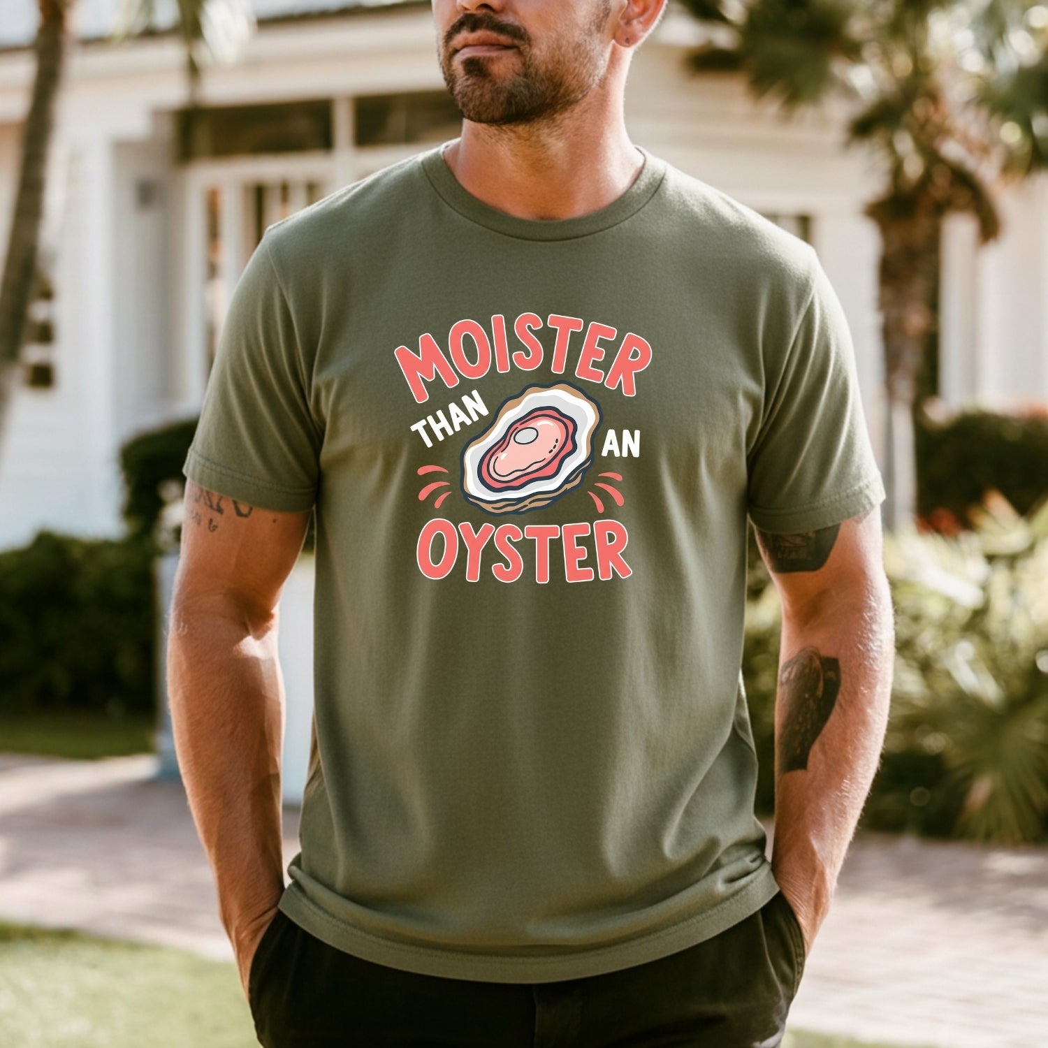 Moister Than an Oyster T-Shirt – Funny Retro Humor Unisex Graphic Tee