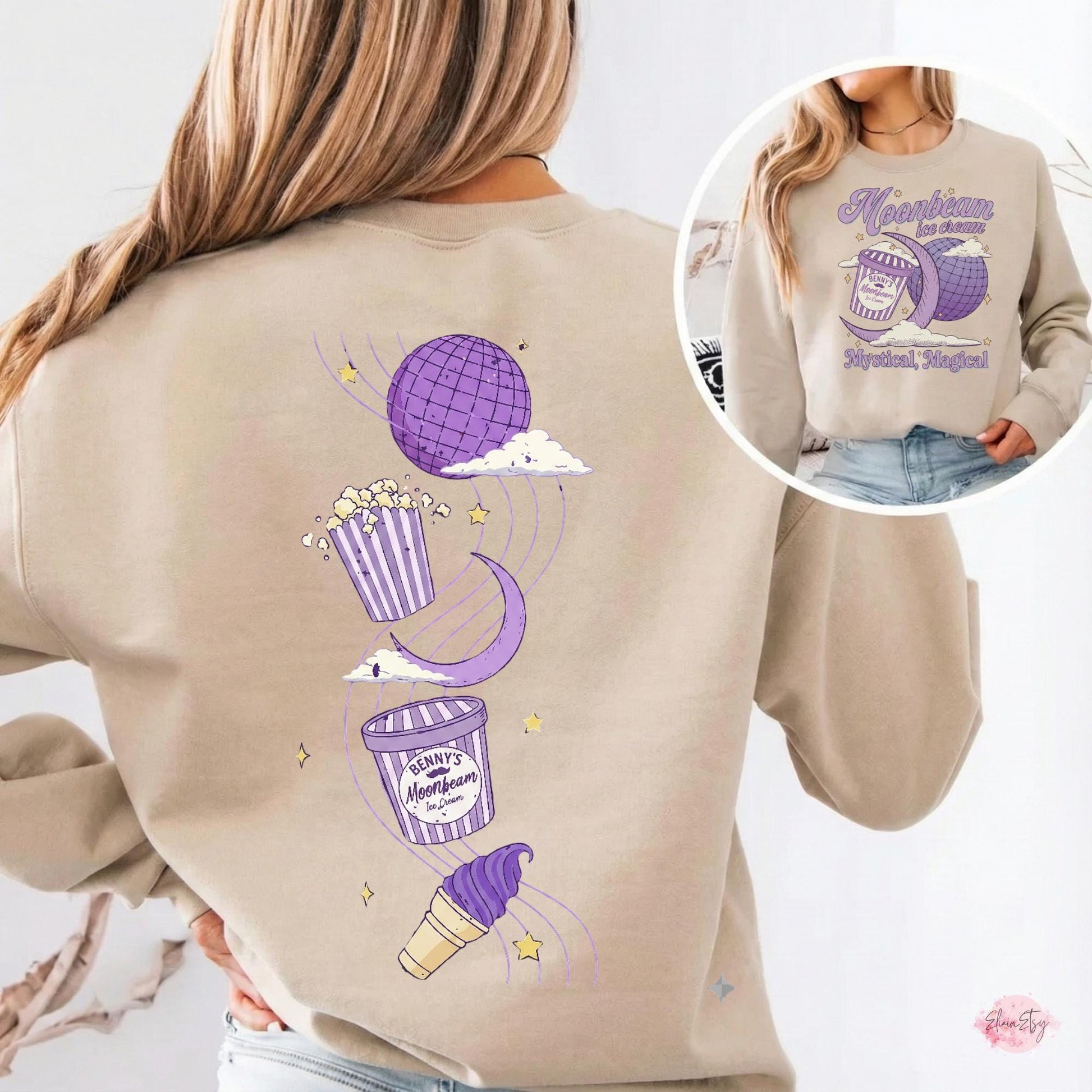 Moonbeam Ice Cream Mystical Shirt – Two-Sided Magical Graphic Tee