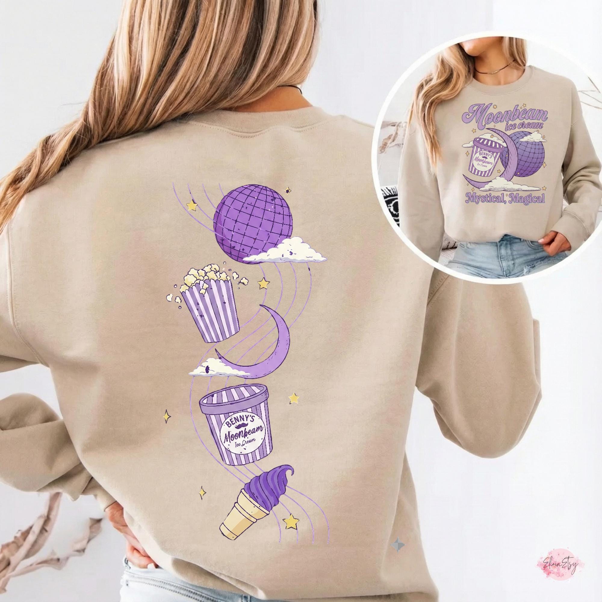 Moonbeam Ice Cream Mystical Shirt – Two-Sided Magical Graphic Tee