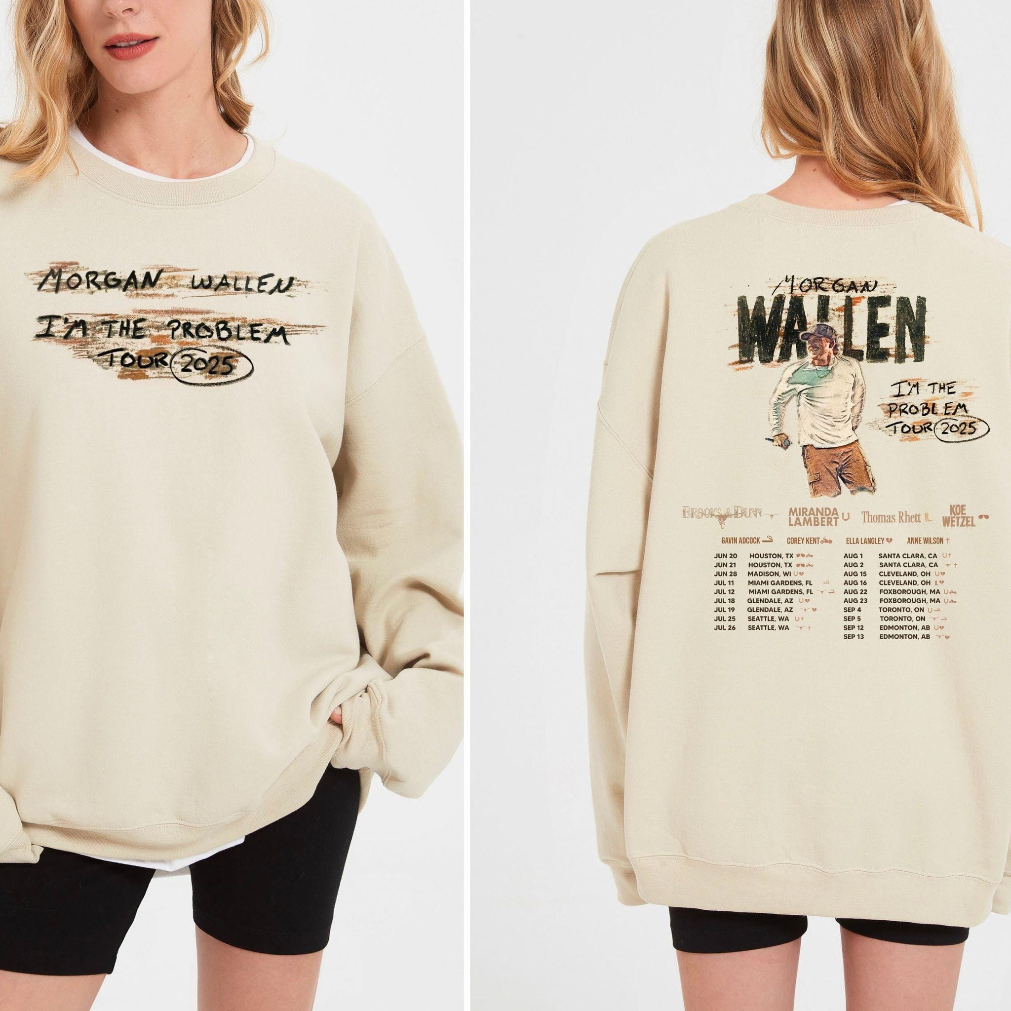 Morgan Wallen 2025 Tour Sweatshirt – Retro Country Music Concert Pullover