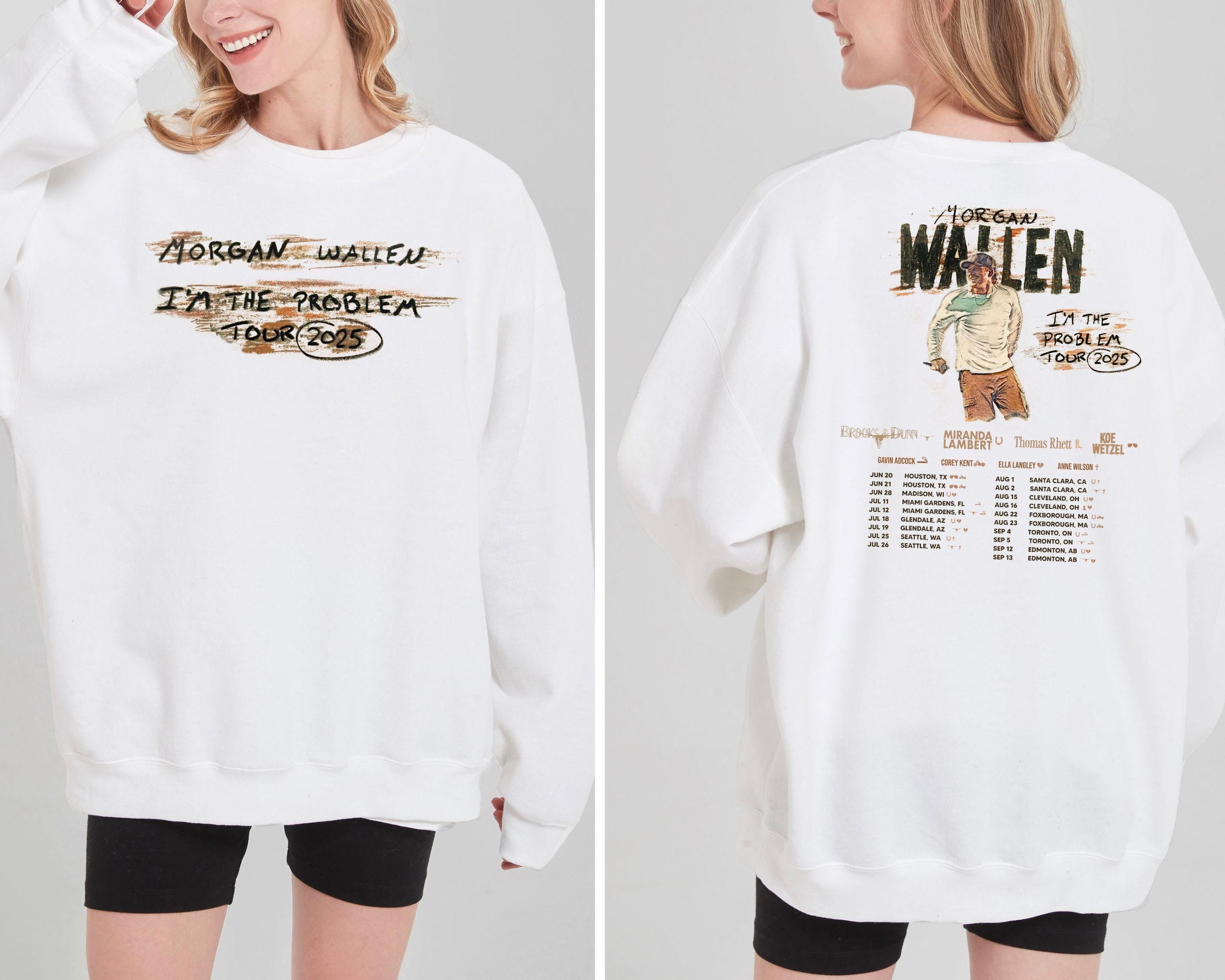 Morgan Wallen 2025 Tour Sweatshirt – Retro Country Music Concert Pullover