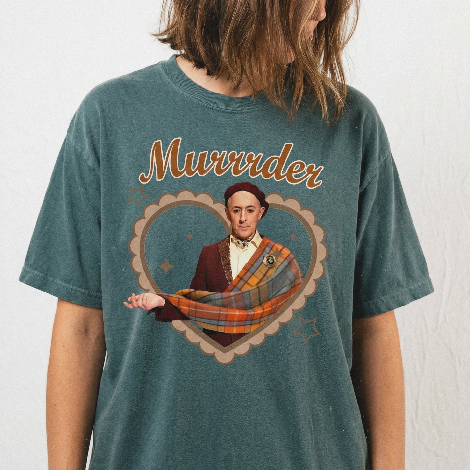 Murder Mystery Game Show Graphic T-Shirt – Funny Scottish Host Inspired Tee