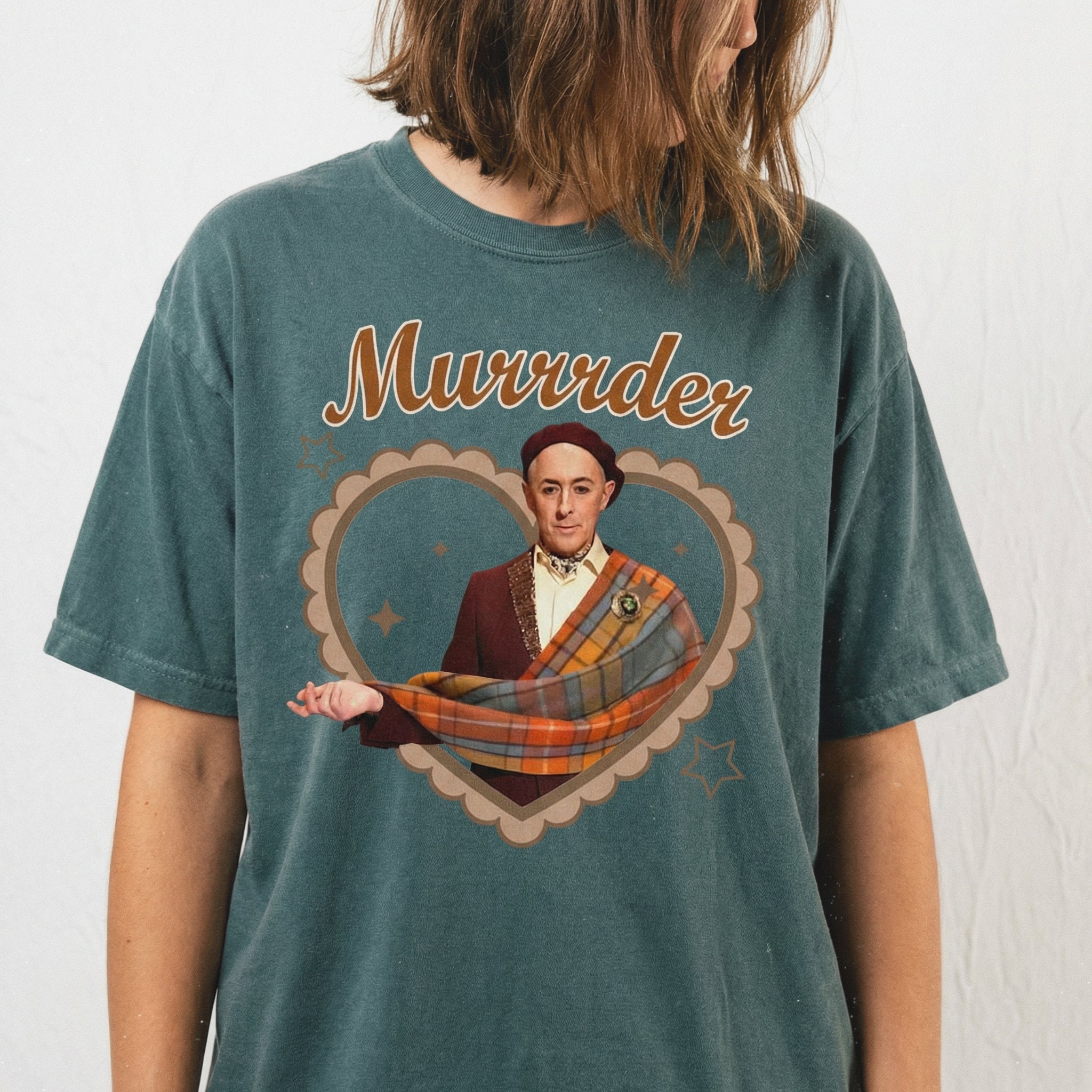 Murder Mystery Game Show Graphic T-Shirt – Funny Scottish Host Inspired Tee
