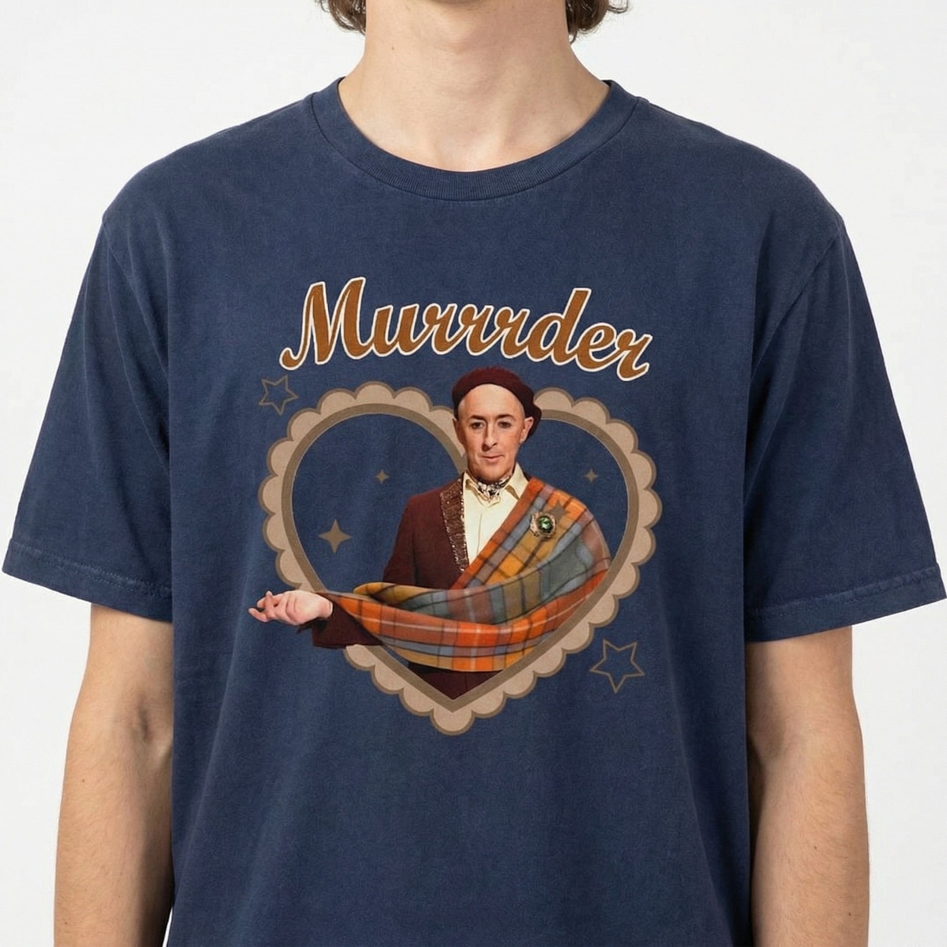 Murder Mystery Game Show Graphic T-Shirt – Funny Scottish Host Inspired Tee