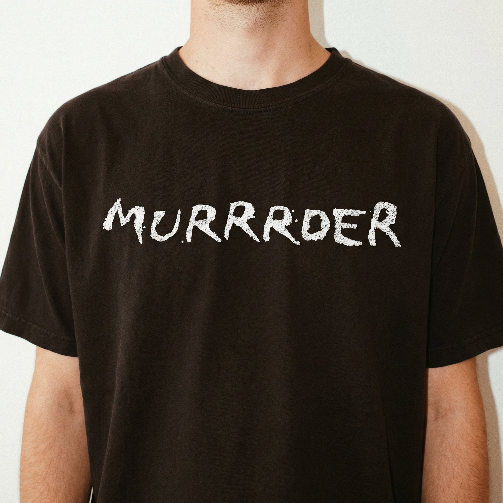 Murrrder Glitter Text Graphic T-Shirt – Funny Statement Unisex Tee