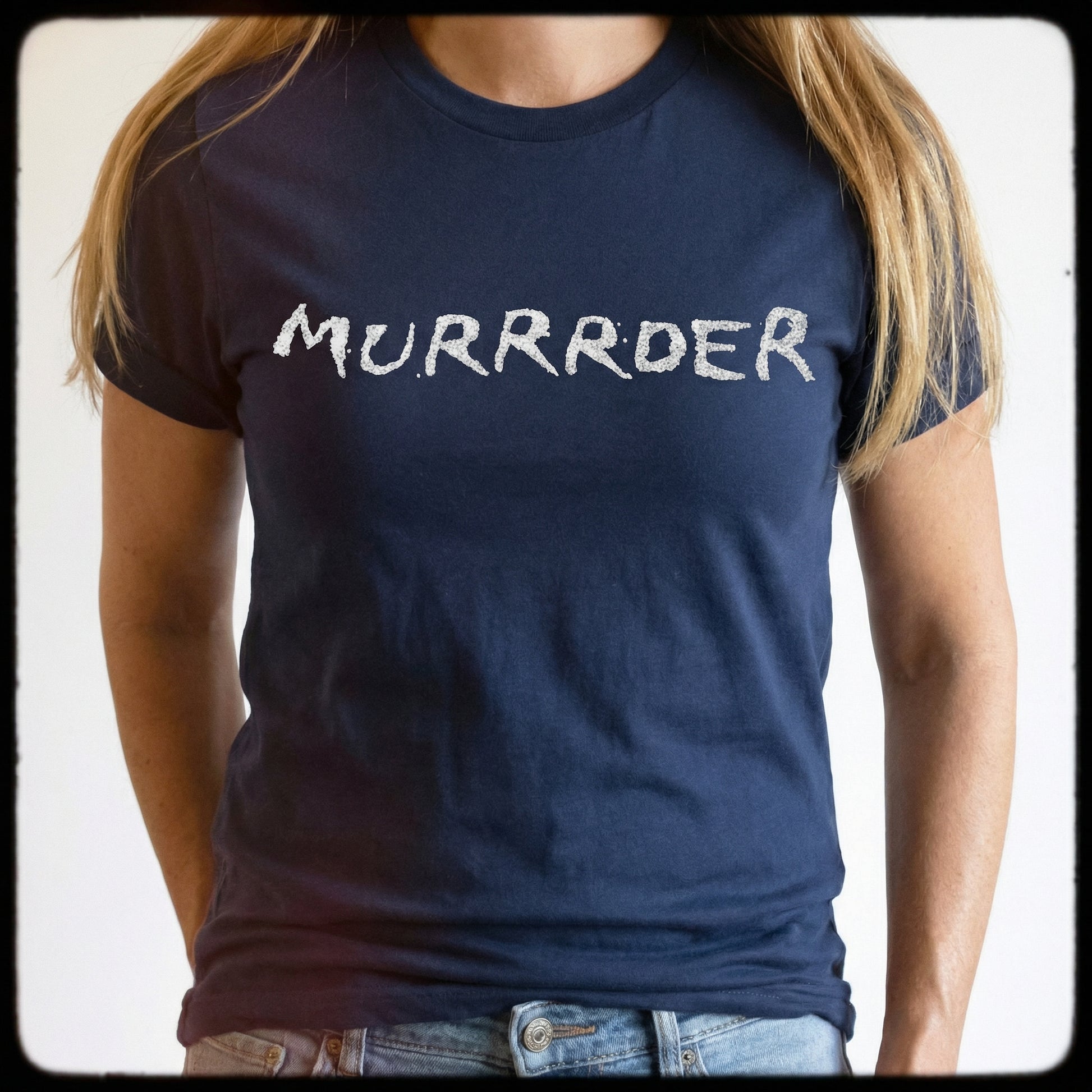 Murrrder Glitter Text Graphic T-Shirt – Funny Statement Unisex Tee