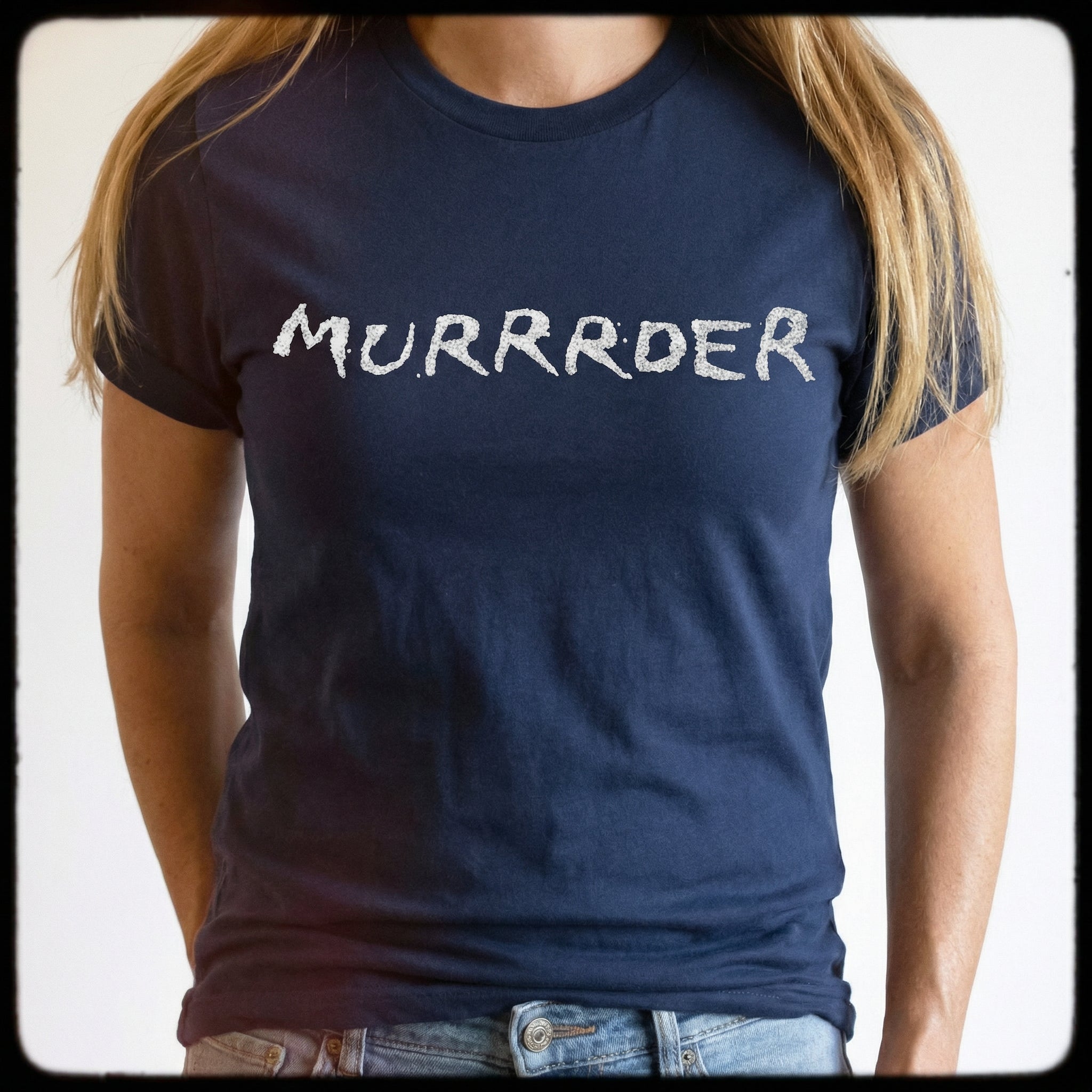 Murrrder Glitter Text Graphic T-Shirt – Funny Statement Unisex Tee