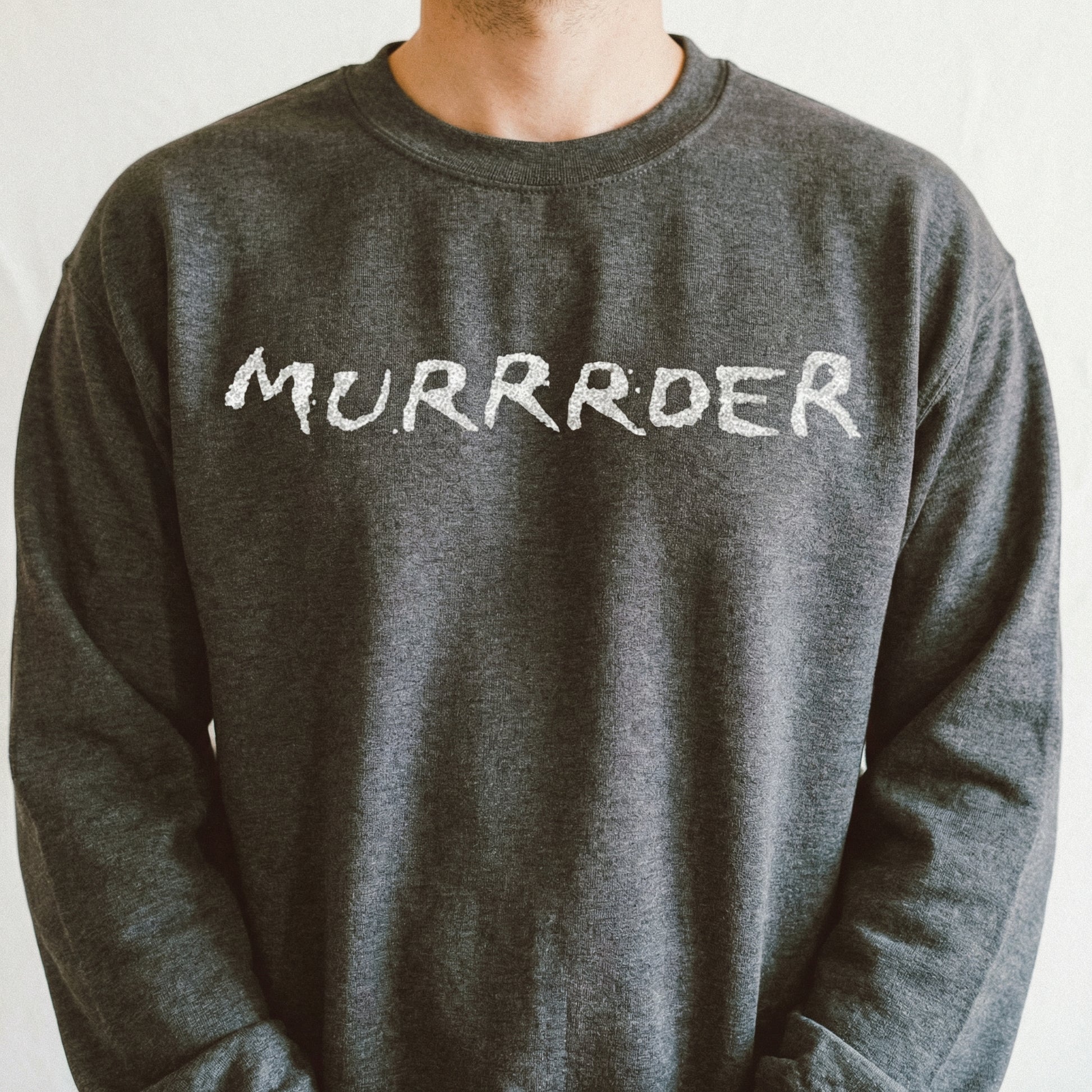 Murrrder Glitter Text Graphic T-Shirt – Funny Statement Unisex Tee