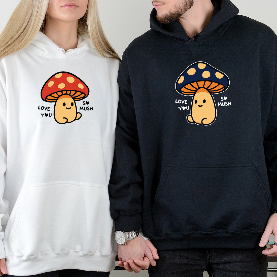 Mushroom Love Matching Hoodies For Couples