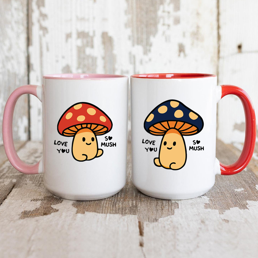 Mushroom Love Matching Mugs For Couples