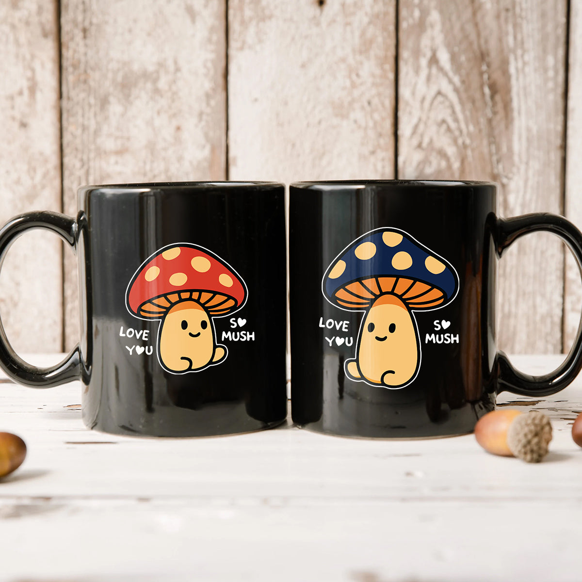 Mushroom Love Matching Mugs For Couples