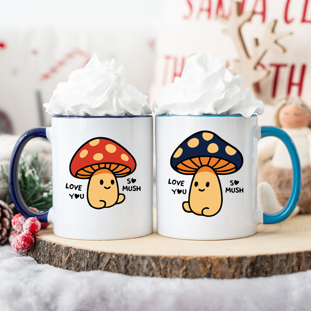 Mushroom Love Matching Mugs For Couples