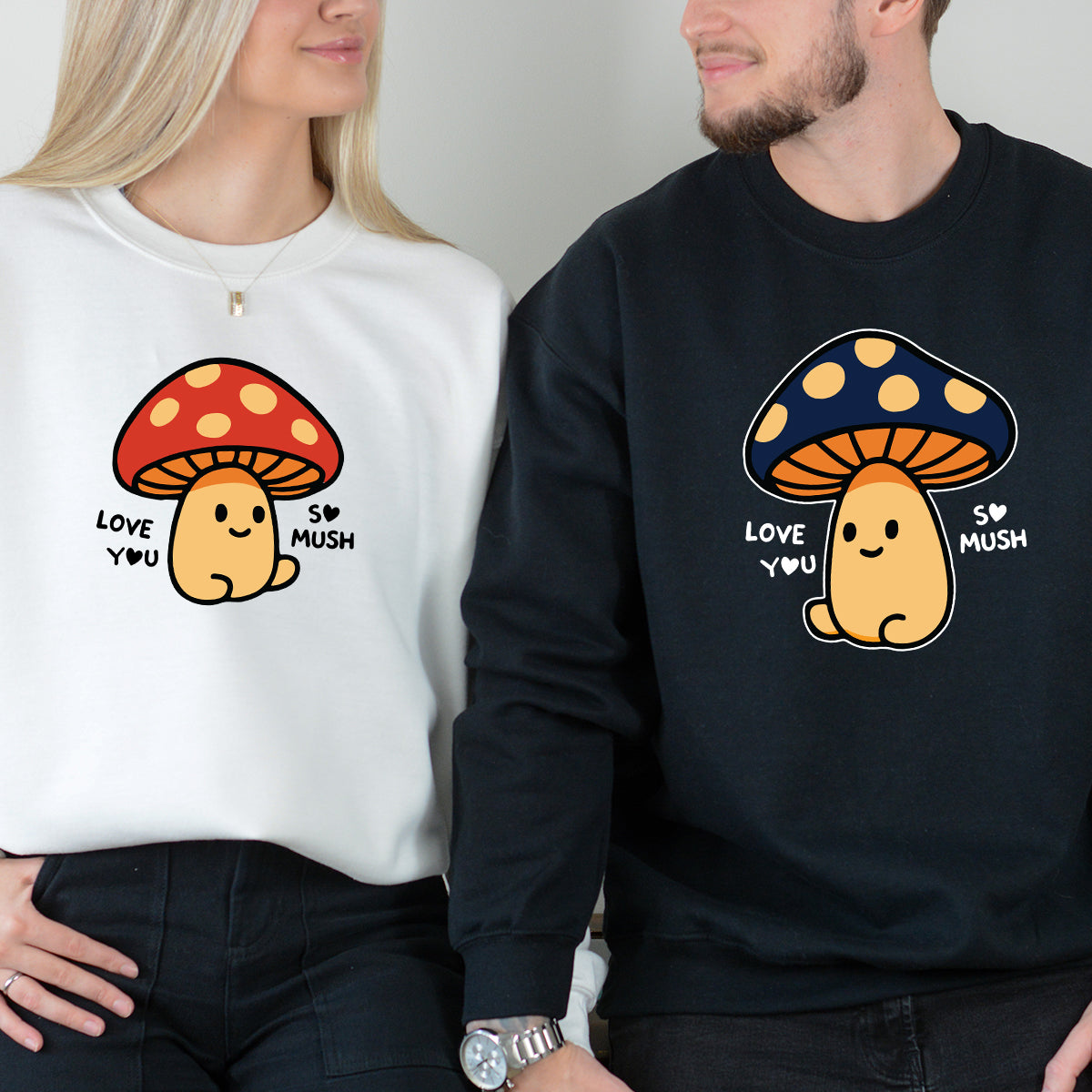 Mushroom Love Matching Hoodies For Couples
