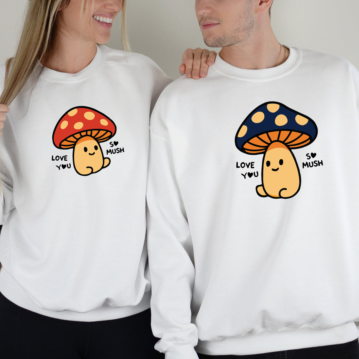 Mushroom Love Matching Hoodies For Couples