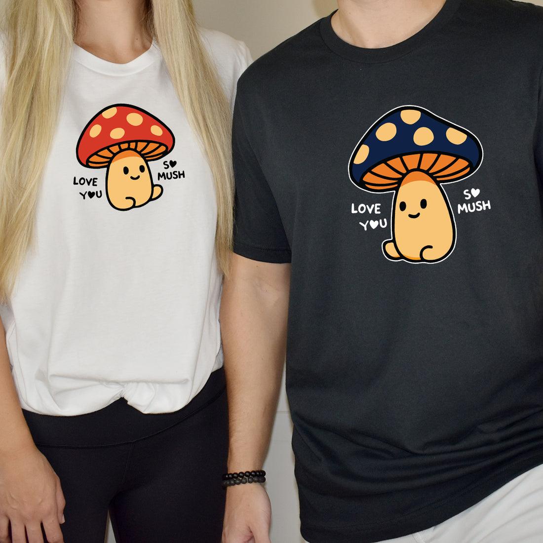 Mushroom Love Matching T-Shirts For Couples