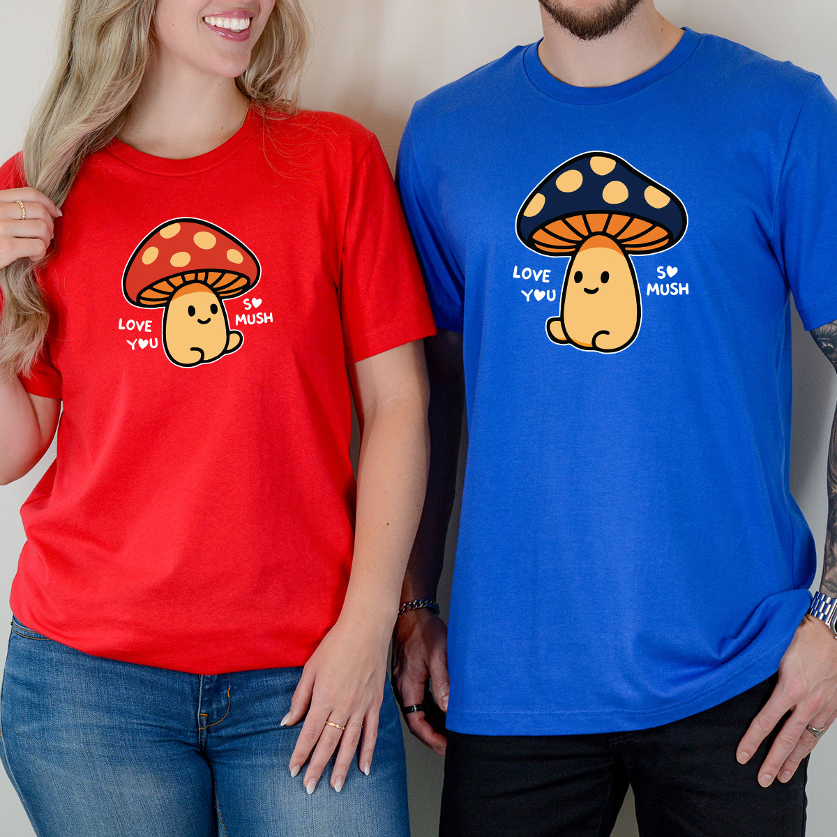 Mushroom Love Matching T-Shirts For Couples