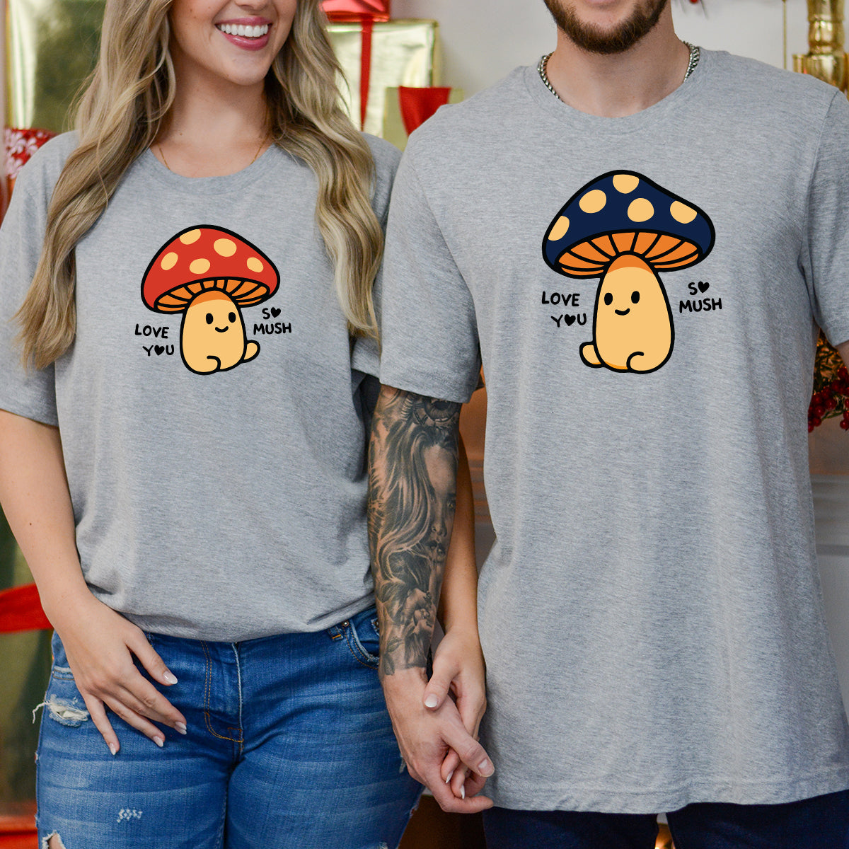 Mushroom Love Matching T-Shirts For Couples