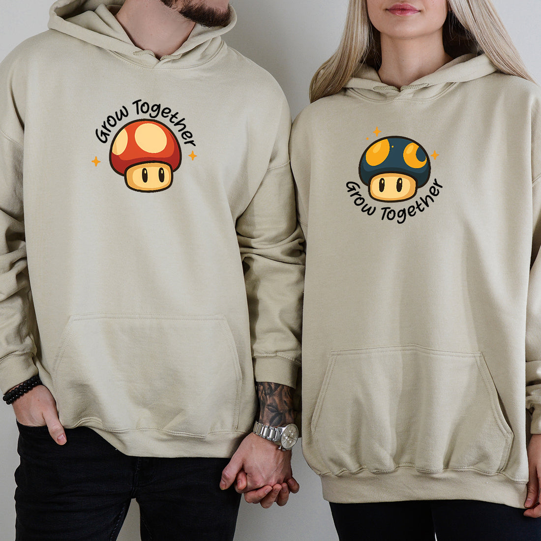 Mushroom Power Matching Hoodies For Couples