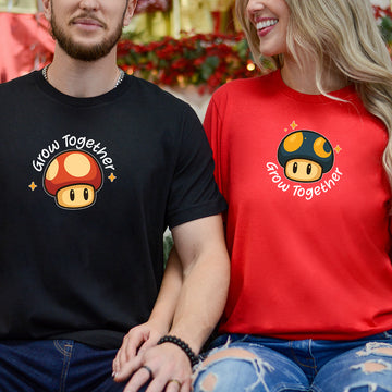 Mushroom Power Matching T-Shirts For Couples