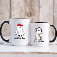 Music & Cap Ghost Matching Mugs For Couples