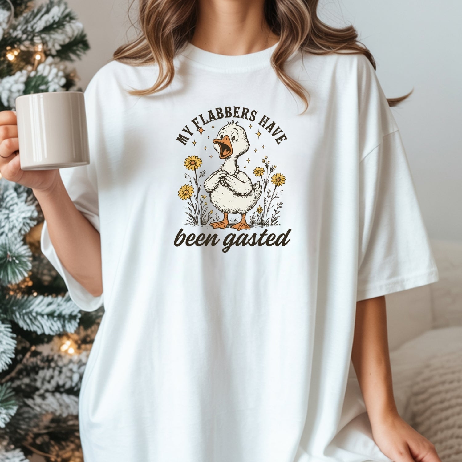 My Flabbers Have Been Gasted T-Shirt - Funny Sarcastic Goose Graphic Tee