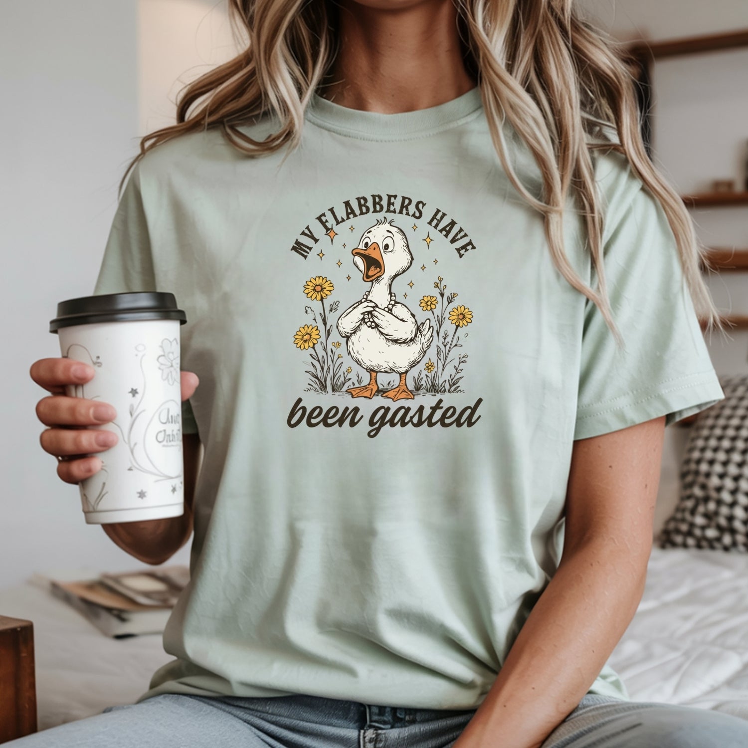 My Flabbers Have Been Gasted T-Shirt - Funny Sarcastic Goose Graphic Tee