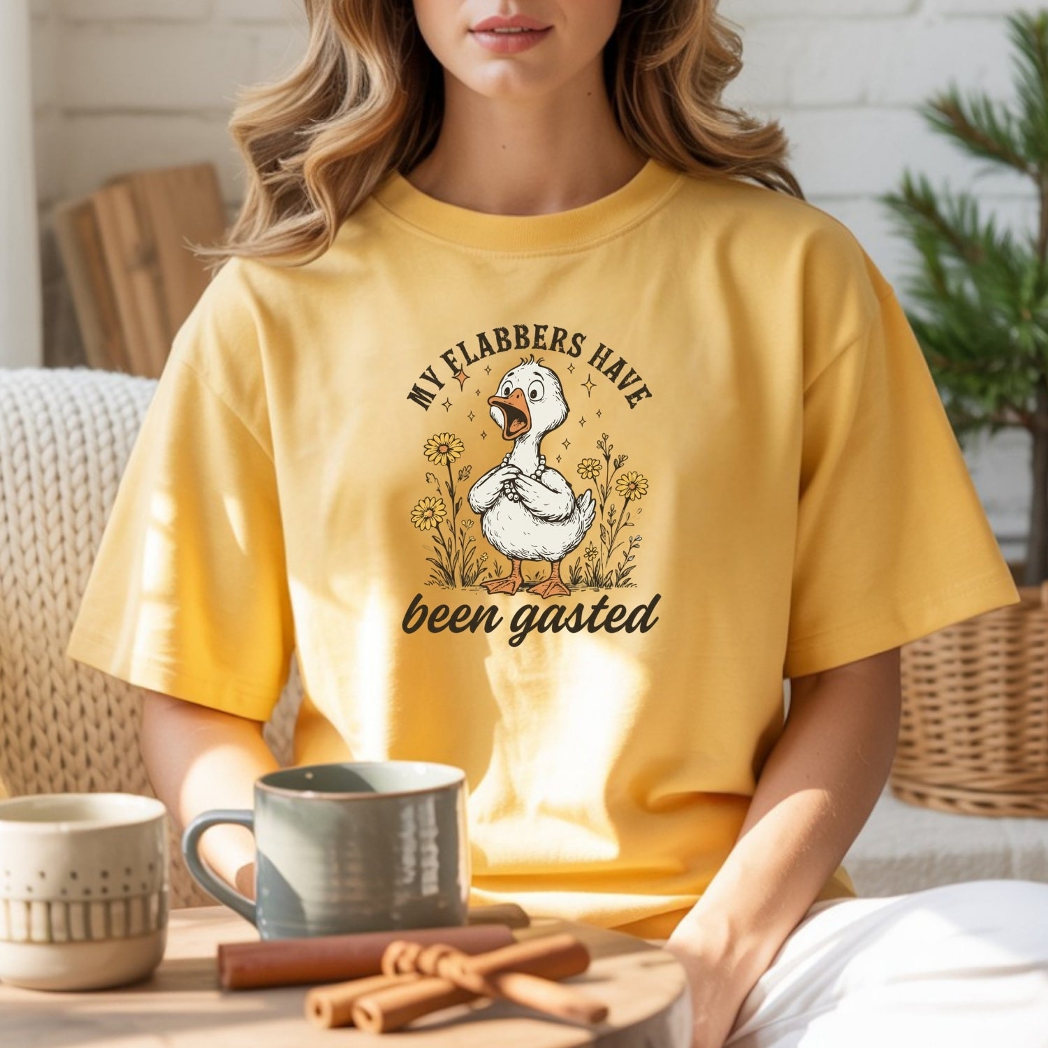 My Flabbers Have Been Gasted T-Shirt - Funny Sarcastic Goose Graphic Tee