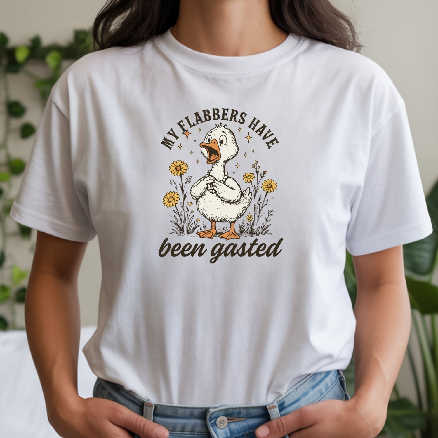 My Flabbers Have Been Gasted T-Shirt - Funny Sarcastic Goose Graphic Tee