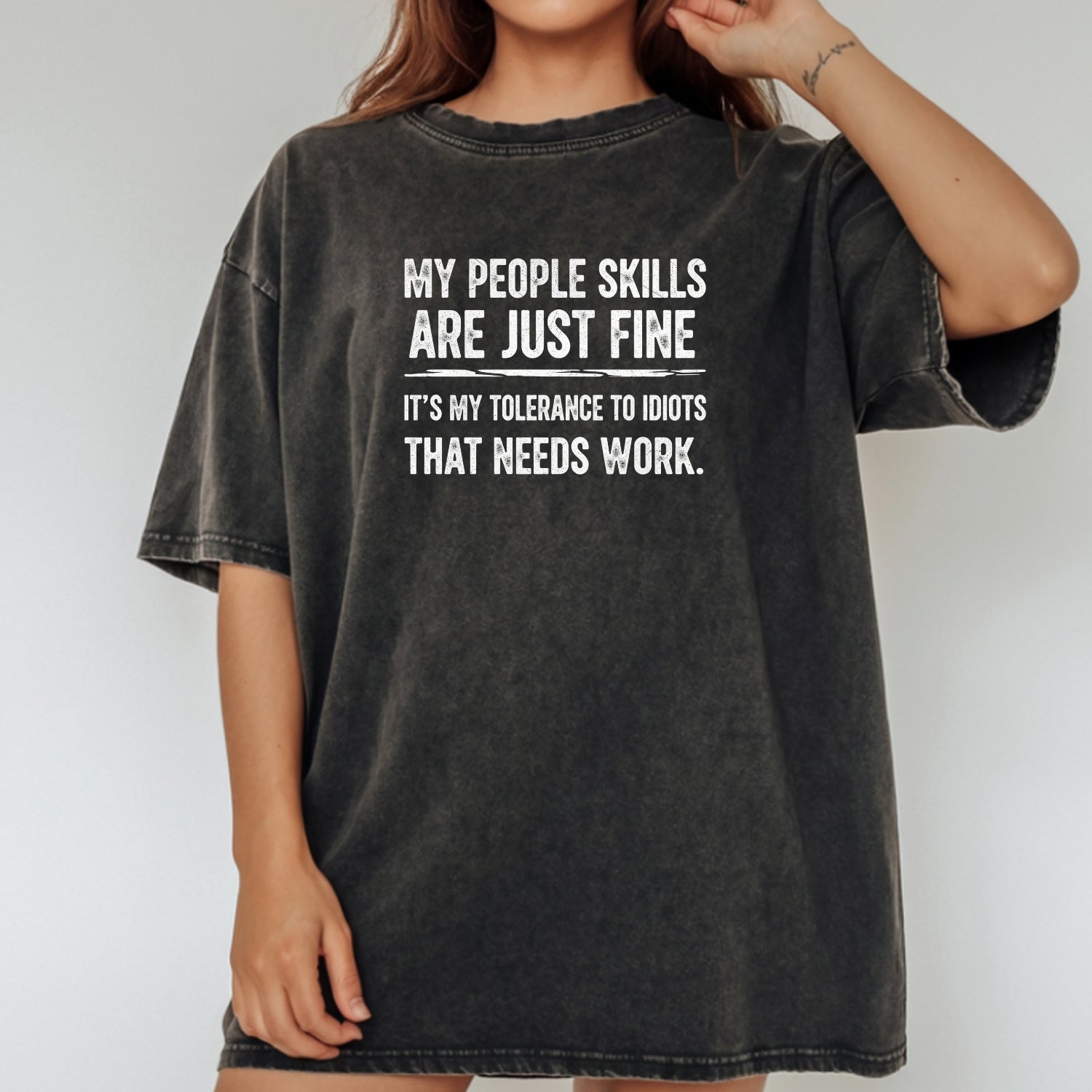 My People Skills Are Fine T-Shirt - Funny Sarcastic Graphic Tee