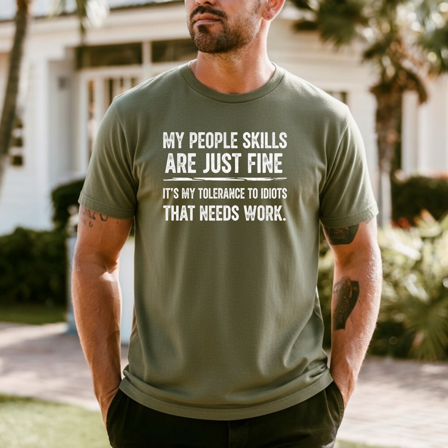 My People Skills Are Fine T-Shirt - Funny Sarcastic Graphic Tee