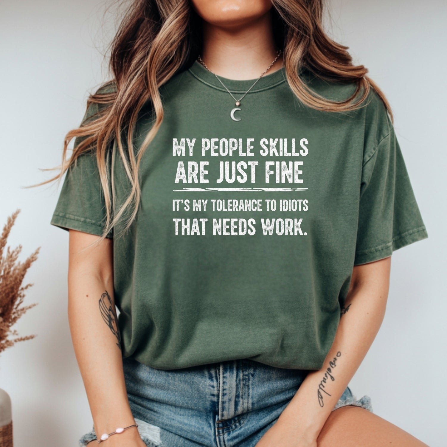 My People Skills Are Fine T-Shirt - Funny Sarcastic Graphic Tee