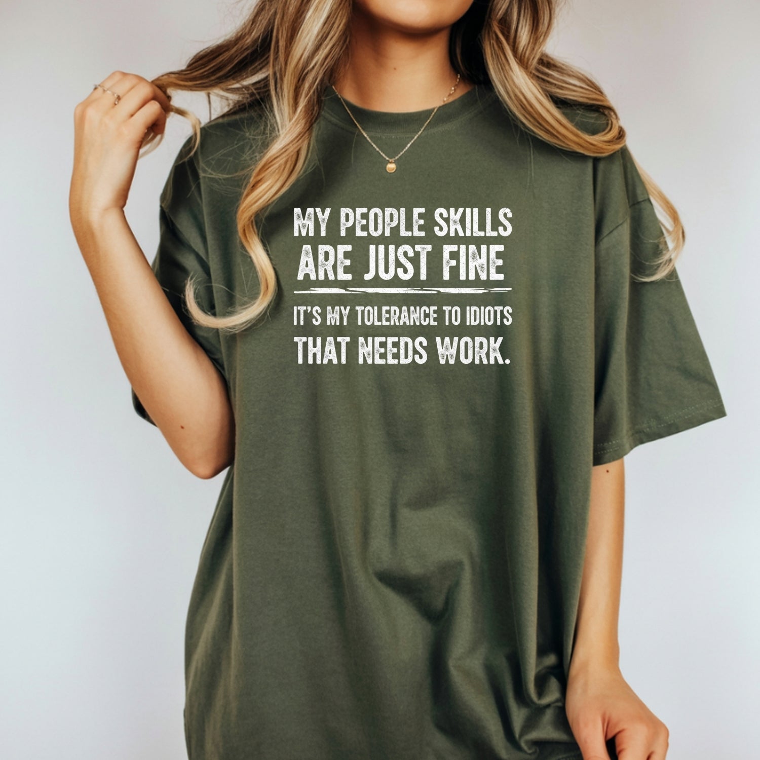 My People Skills Are Fine T-Shirt - Funny Sarcastic Graphic Tee