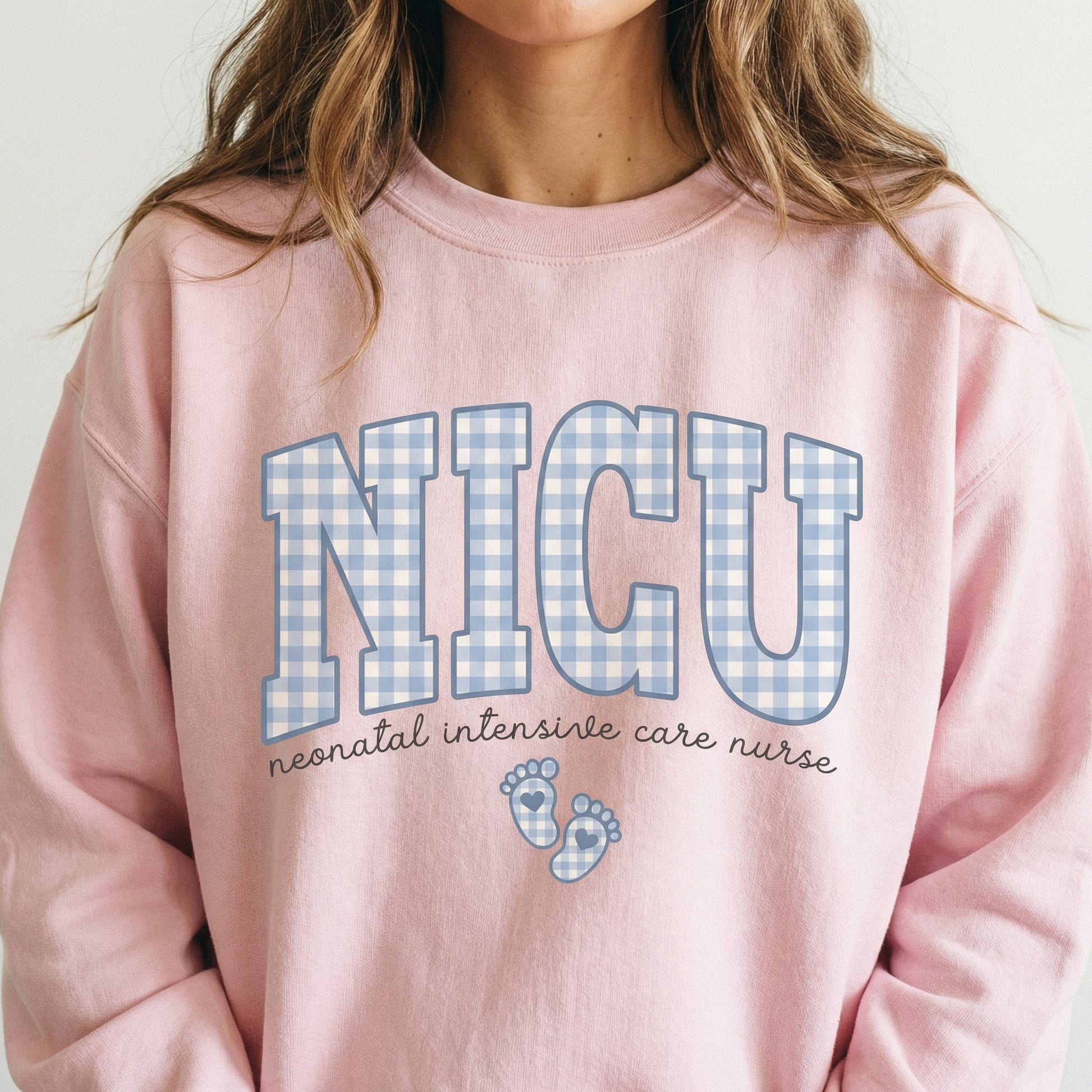 NICU Nurse Gingham Shirt – Neonatal Intensive Care Graphic Tee