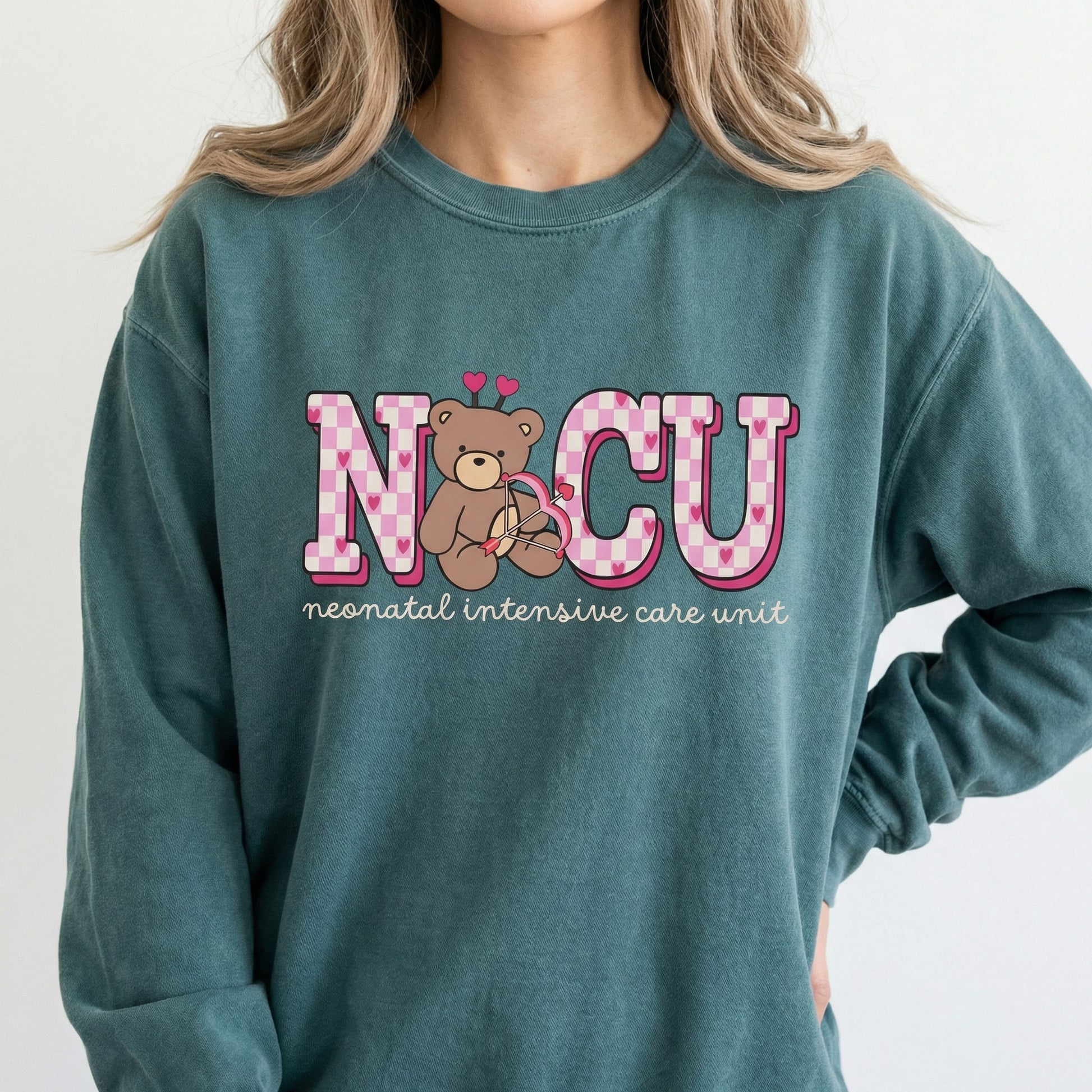 NICU Nurse Valentine Shirt – Neonatal ICU Bear Graphic Tee