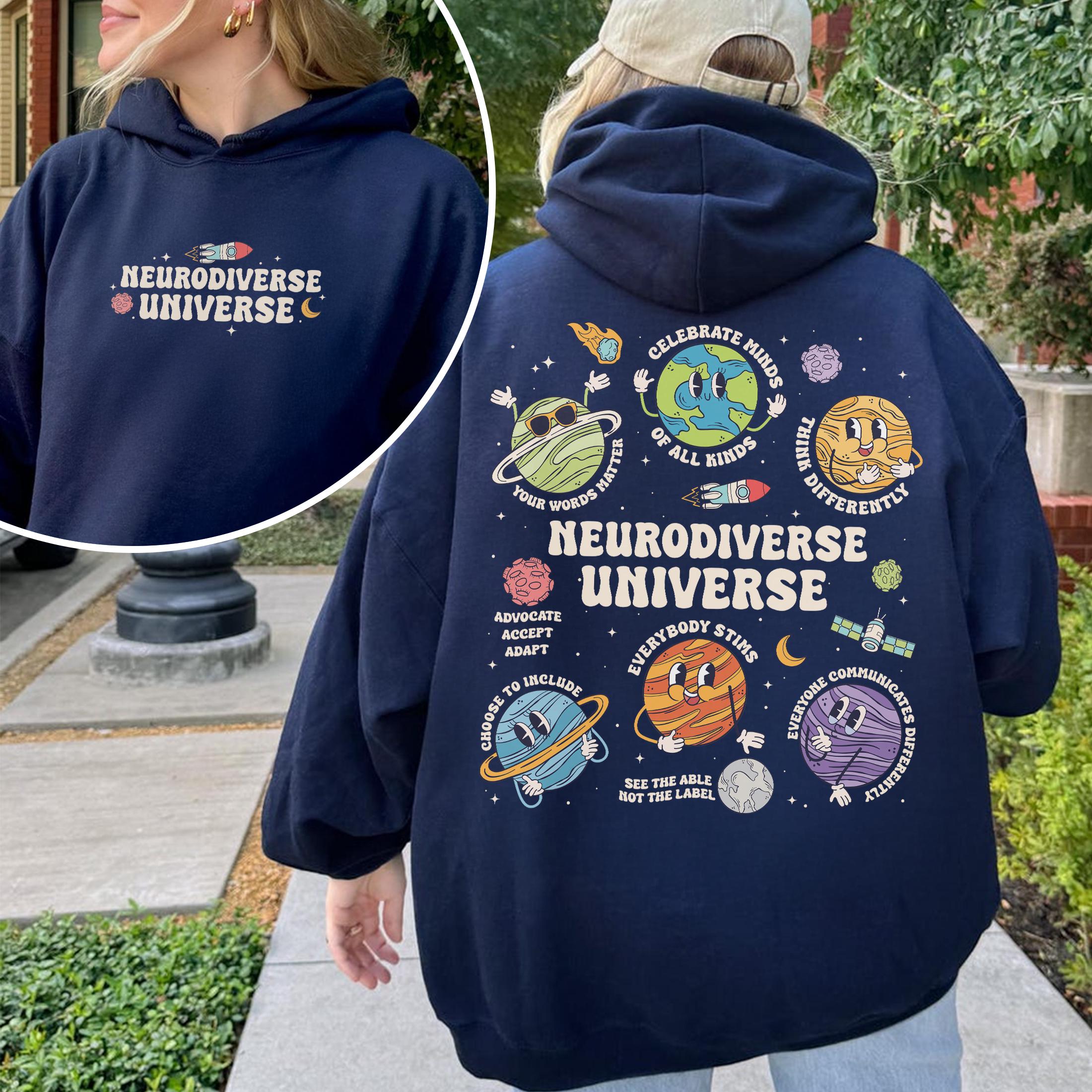 Neurodiversity Universe T-Shirt – Autism Awareness Space Graphic Tee
