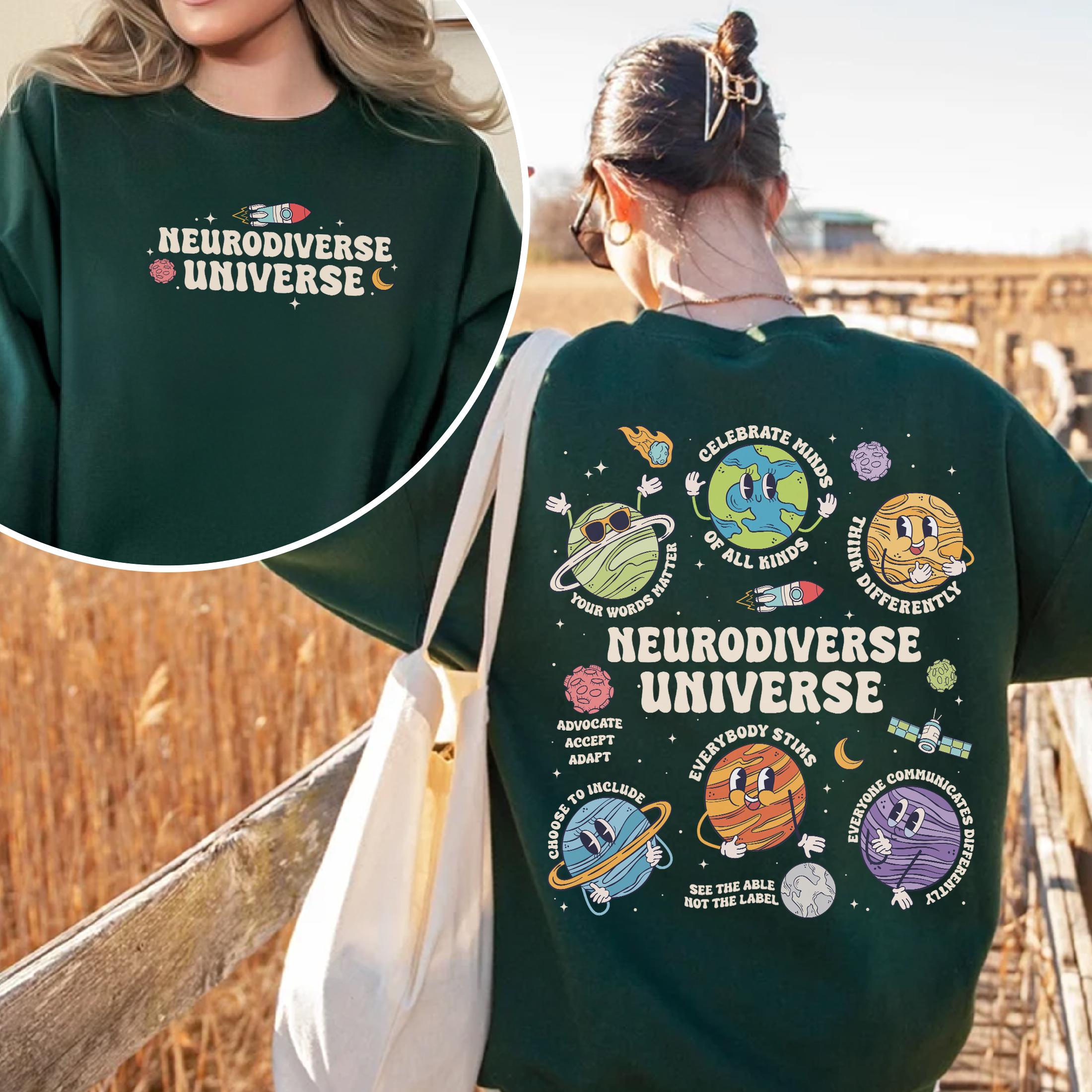 Neurodiversity Universe T-Shirt – Autism Awareness Space Graphic Tee