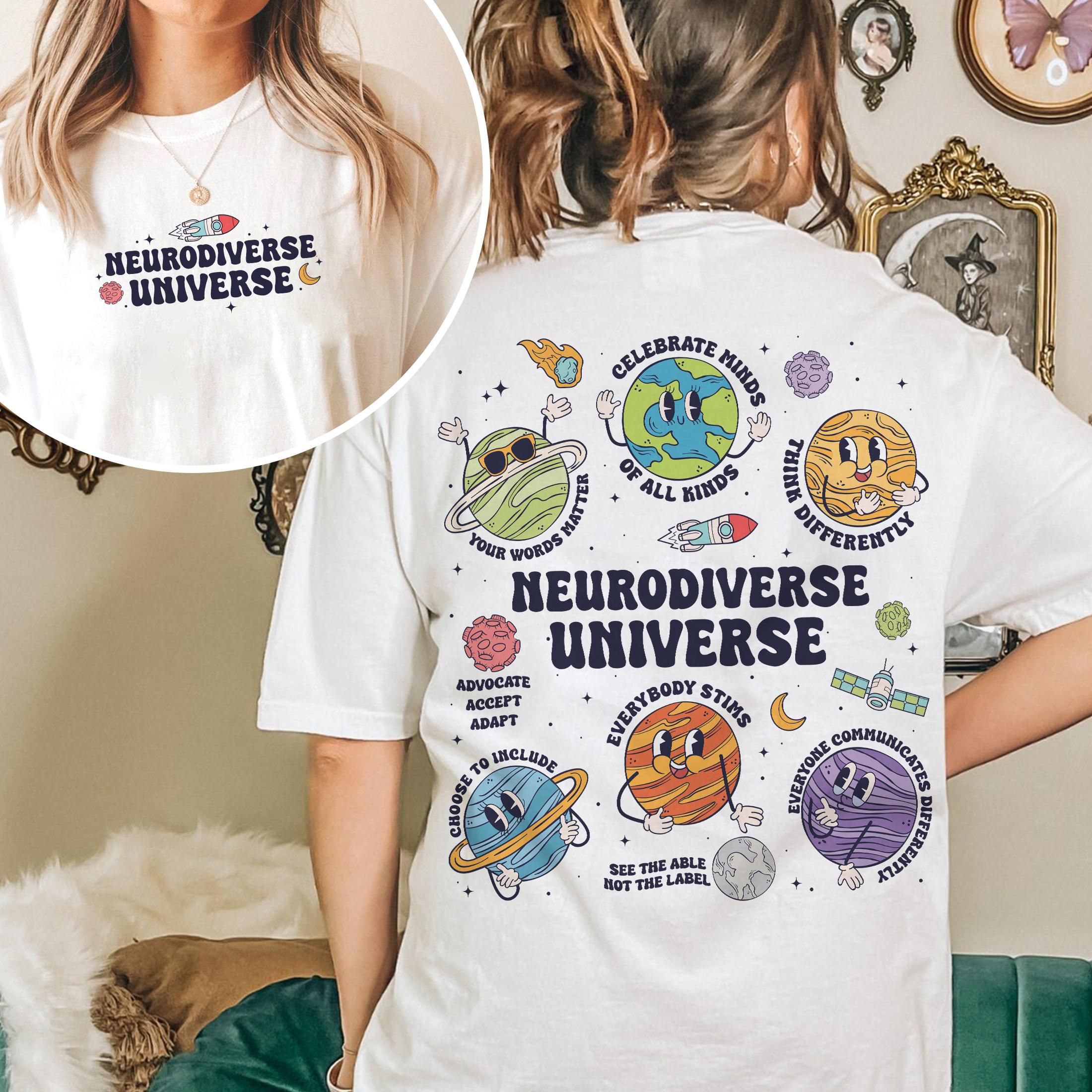 Neurodiversity Universe T-Shirt – Autism Awareness Space Graphic Tee
