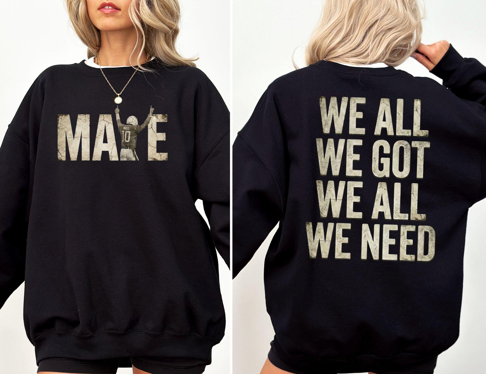 New England Maye Football Fan Sweatshirt – Vintage Game Day Graphic
