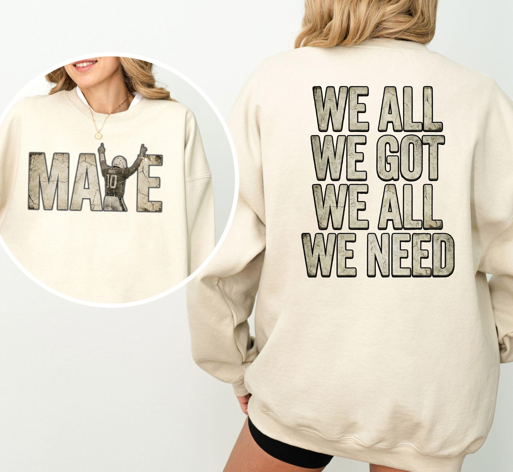 New England Maye Football Fan Sweatshirt – Vintage Game Day Graphic