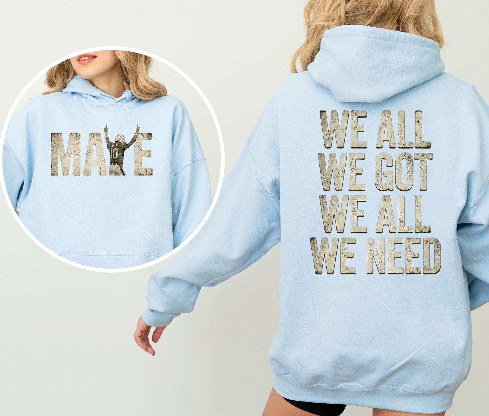 New England Maye Football Fan Sweatshirt – Vintage Game Day Graphic