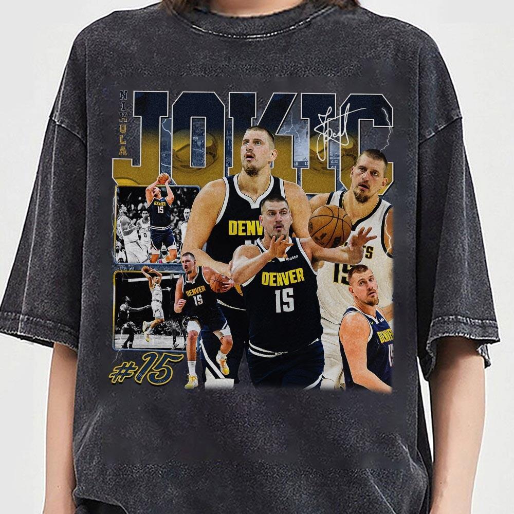Nikola Jokic Vintage Bootleg T-Shirt – Denver Basketball Retro 90s Style Tee