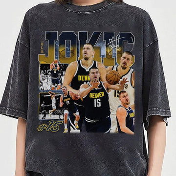 Nikola Jokic Vintage Bootleg T-Shirt – Denver Basketball Retro 90s Style Tee