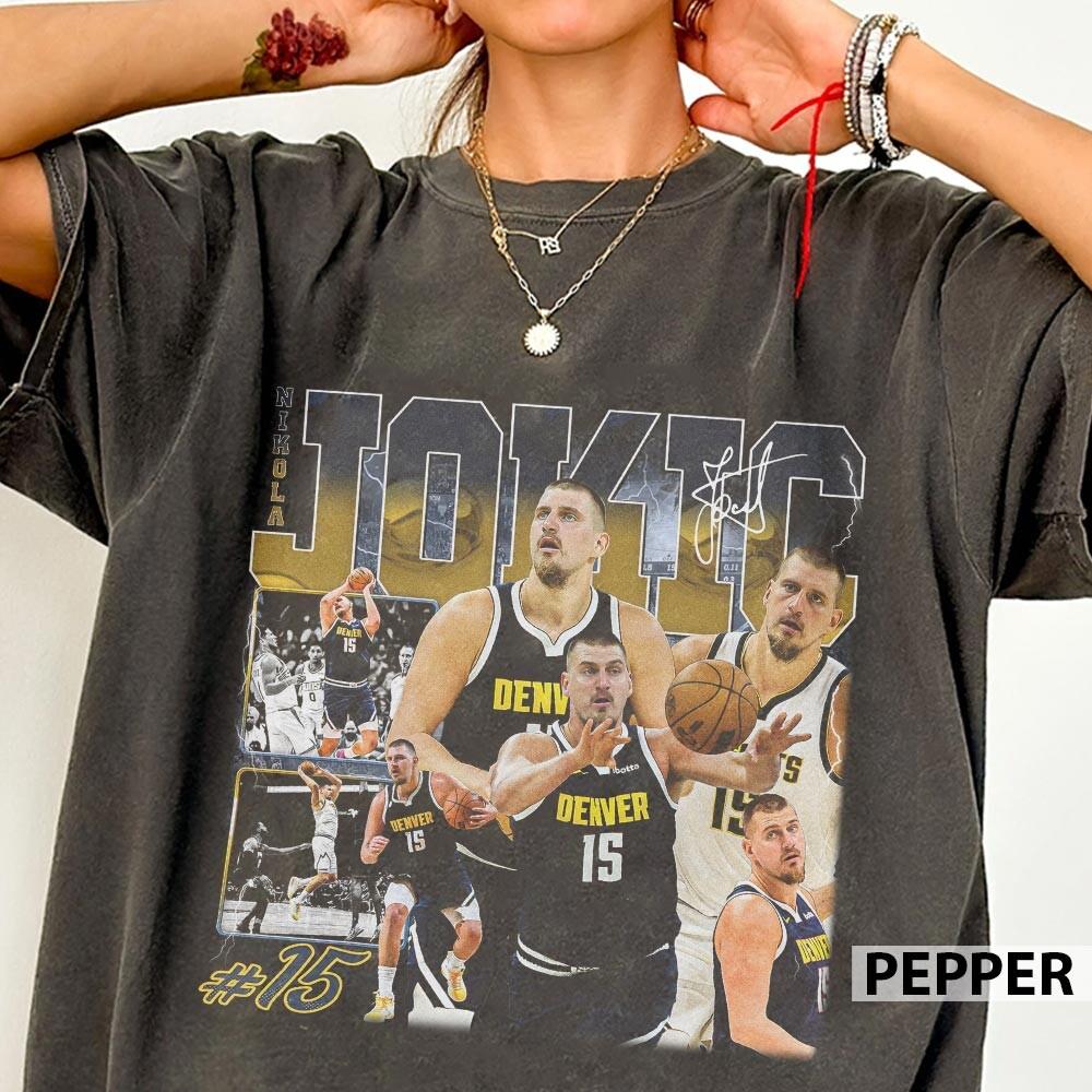 Nikola Jokic Vintage Bootleg T-Shirt – Denver Basketball Retro 90s Style Tee