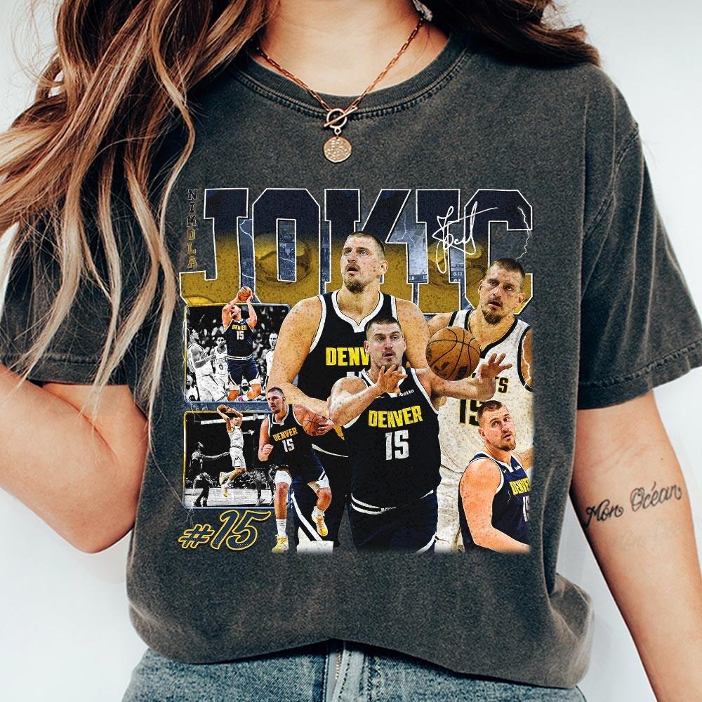 Nikola Jokic Vintage Bootleg T-Shirt – Denver Basketball Retro 90s Style Tee