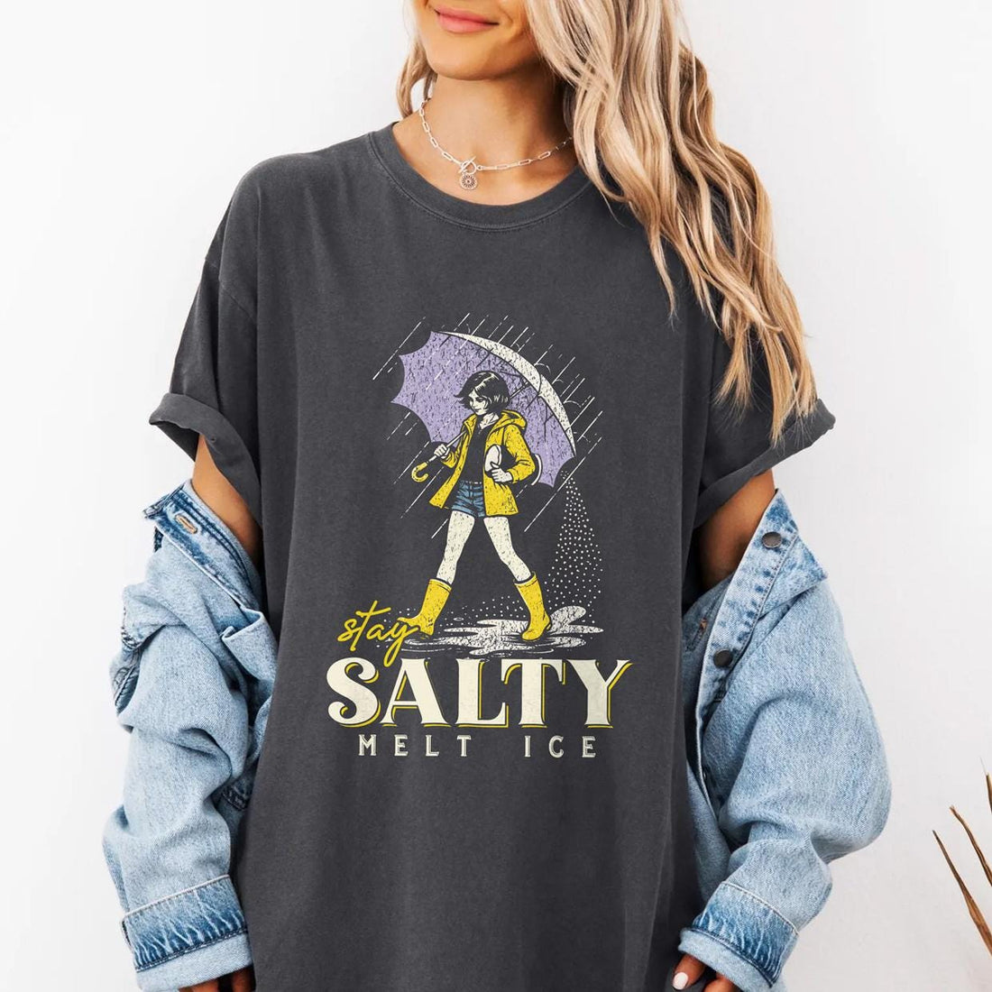 No ICE Stay Salty Political Graphic Tee – Social Justice Message Shirt
