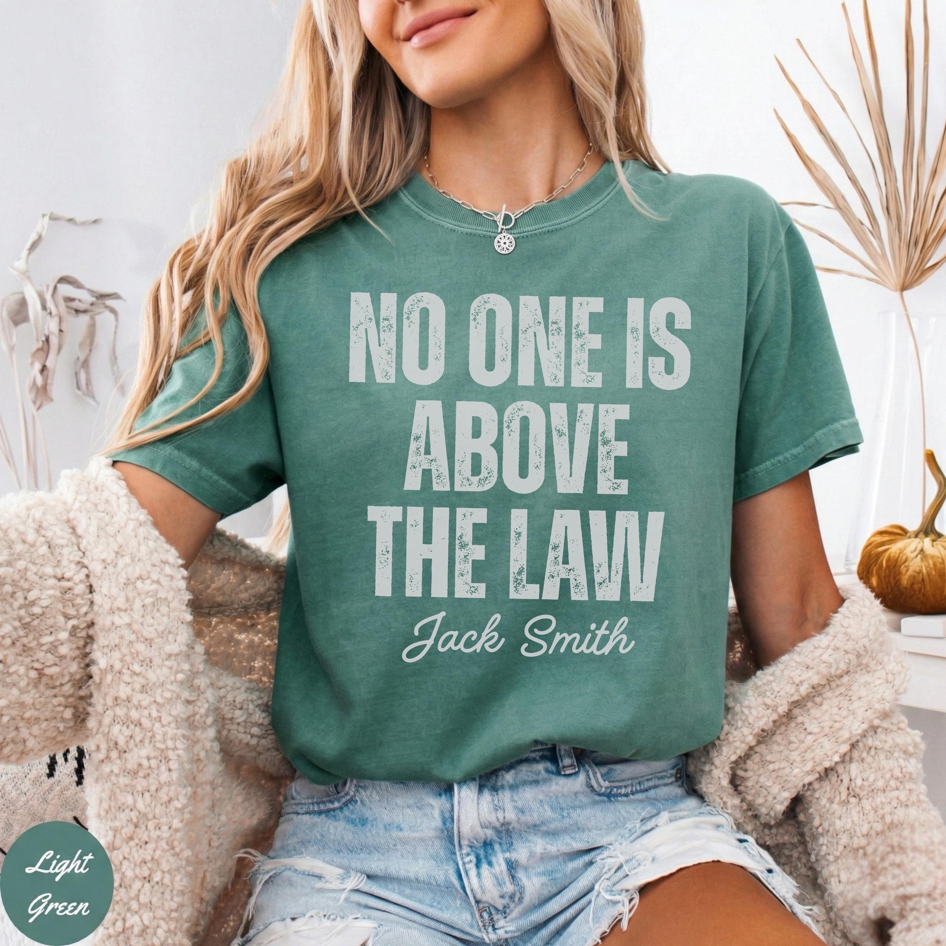 No One Is Above the Law Graphic T-Shirt – Justice & Freedom Political Statement Tee