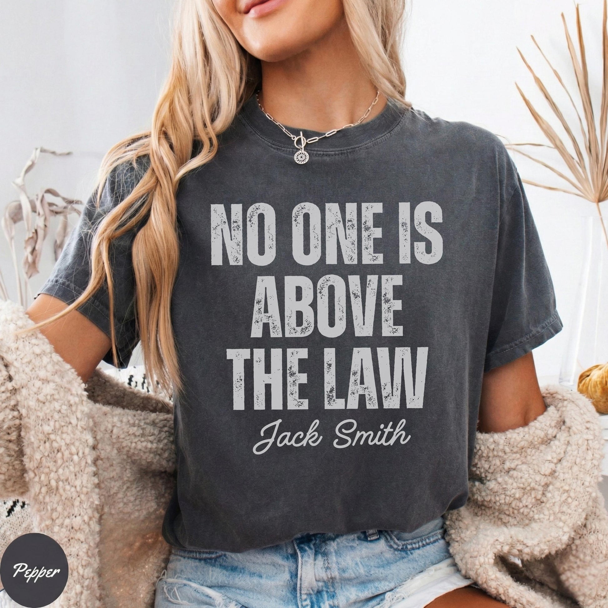 No One Is Above the Law Graphic T-Shirt – Justice & Freedom Political Statement Tee